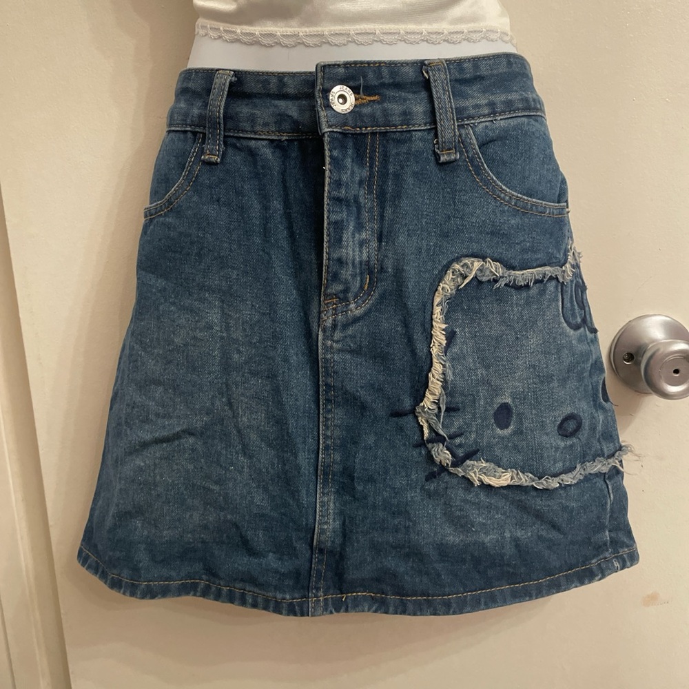 Hello, Kitty denim skirt